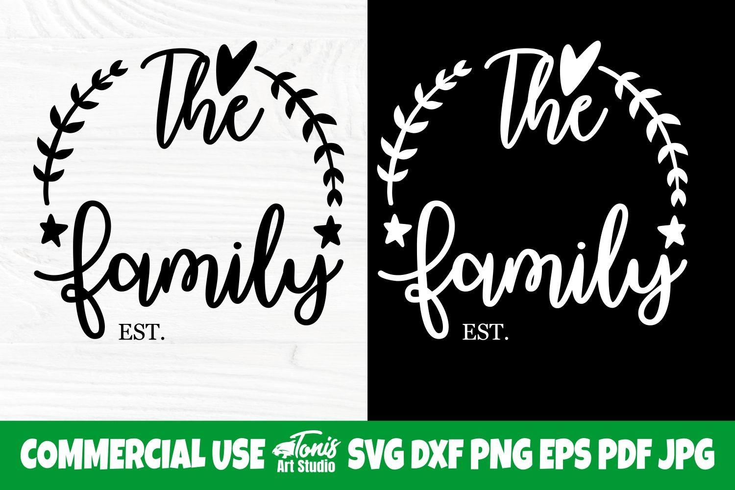Family Monogram SVG, Family Last Name