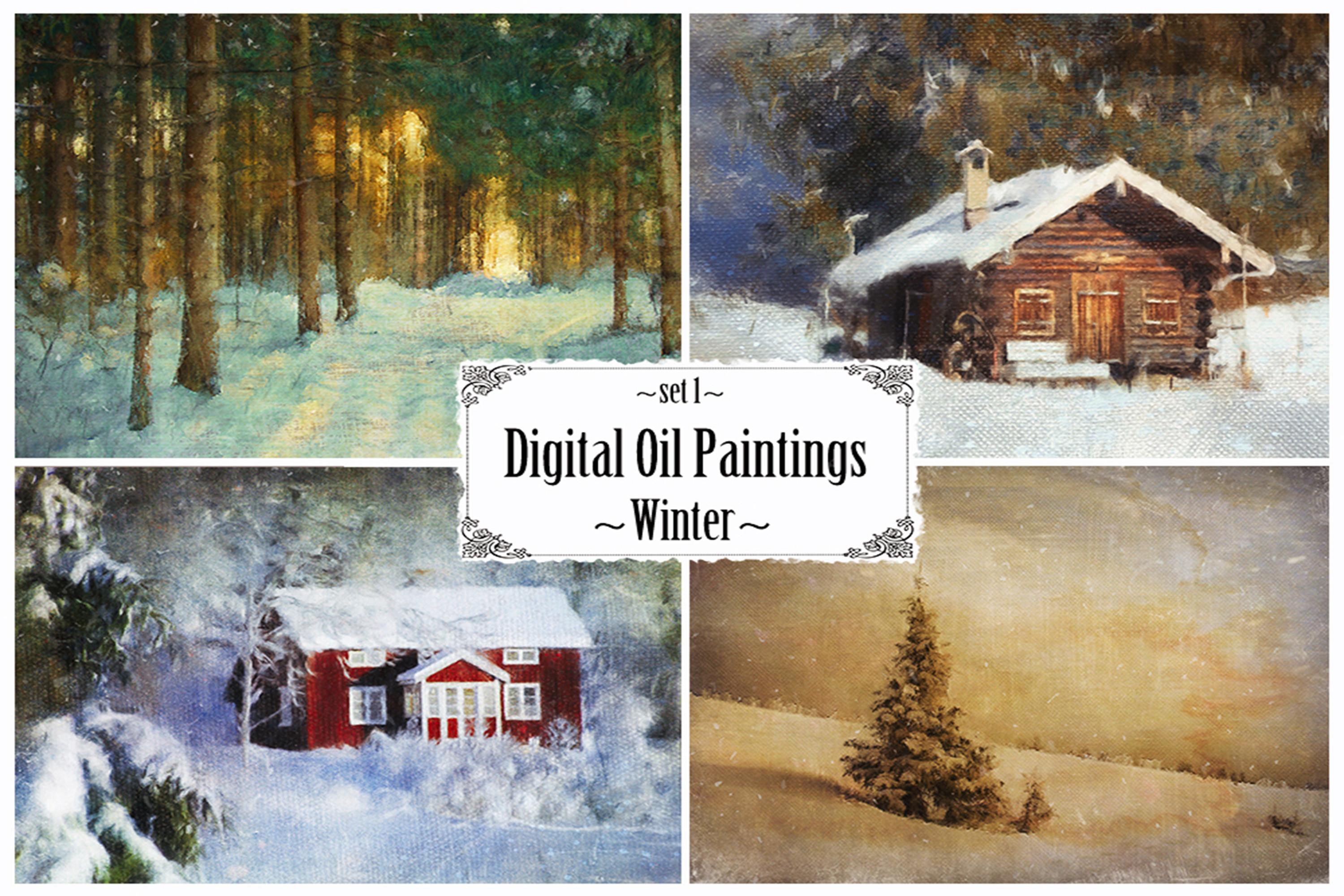 Digital Oil Paintings, Winter Paintings