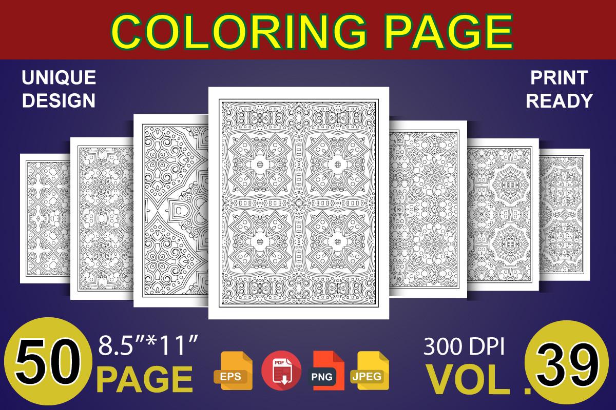 Floral Coloring Page KDP Interior Vol-39
