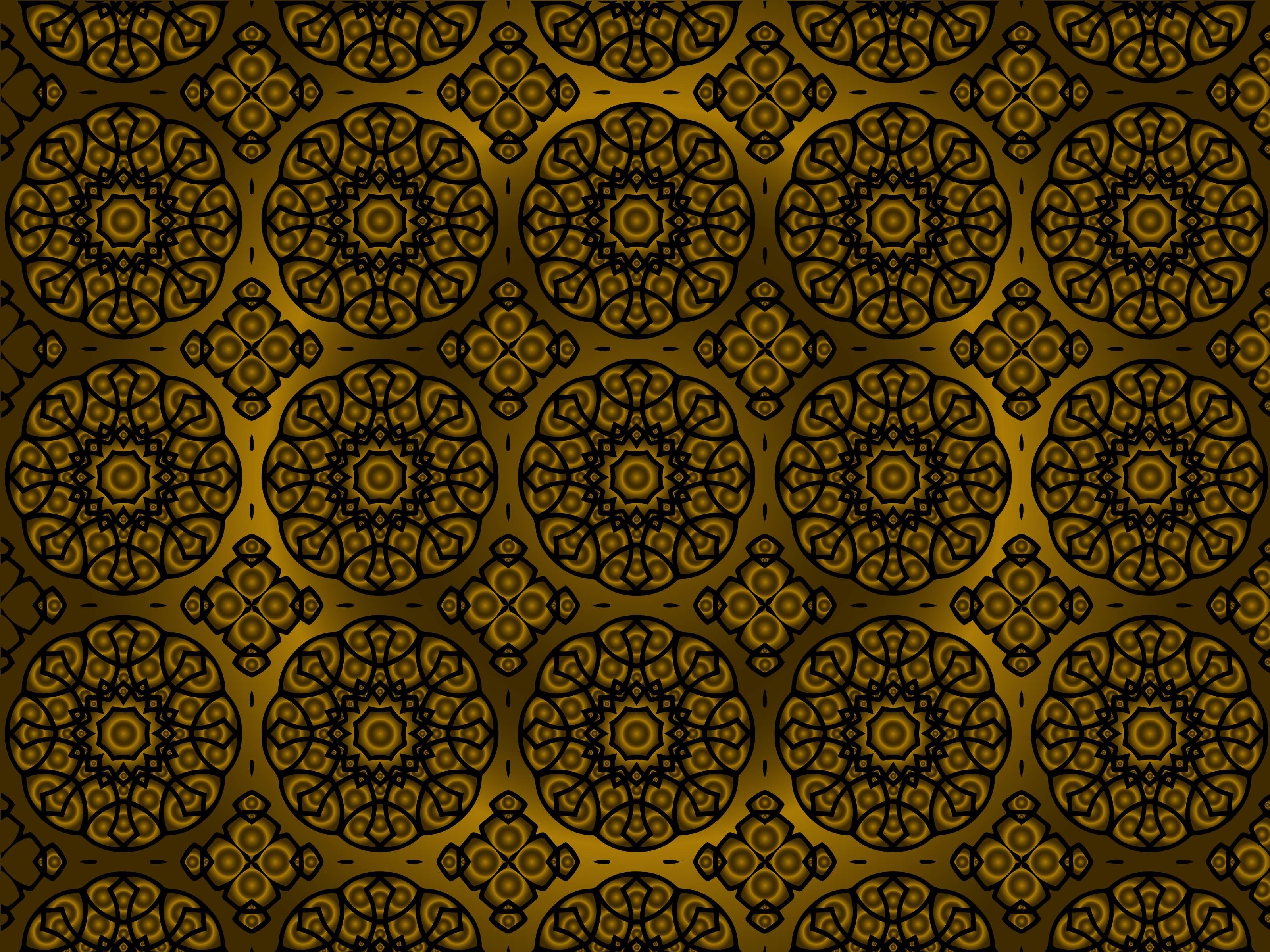 Pattern Gold Abstract Flower
