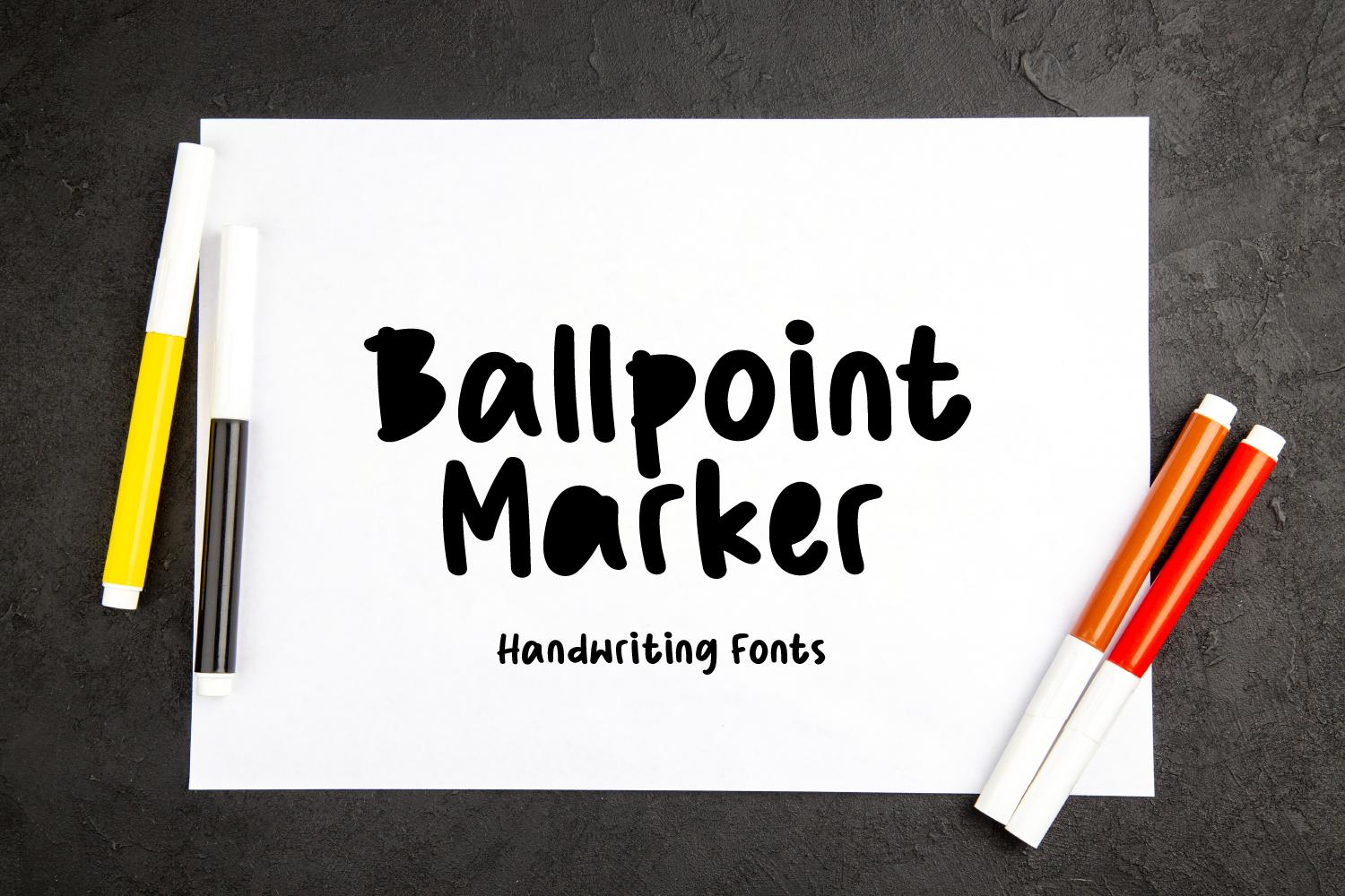 Ballpoint Marker Font