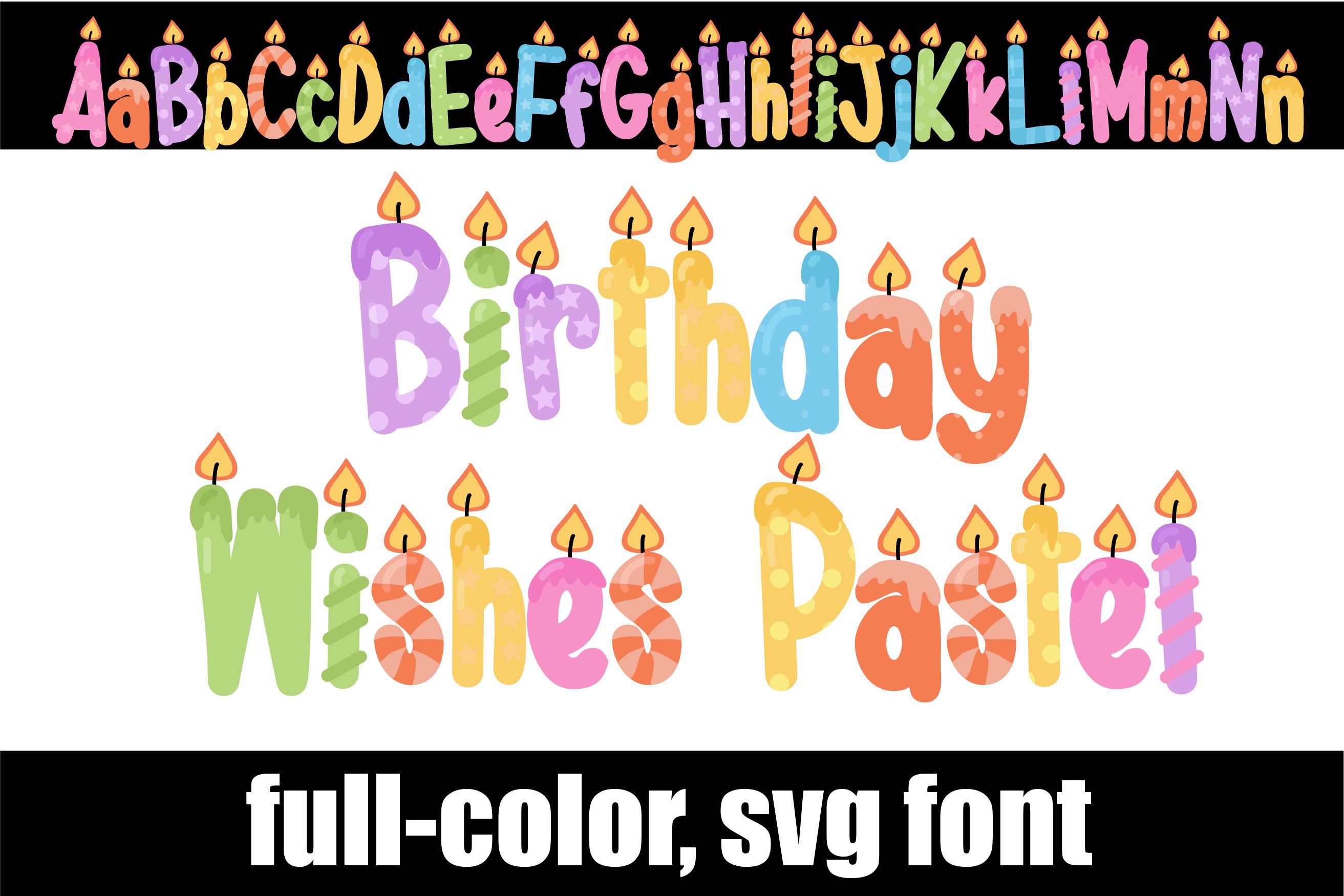 Birthday Wishes Pastel Font
