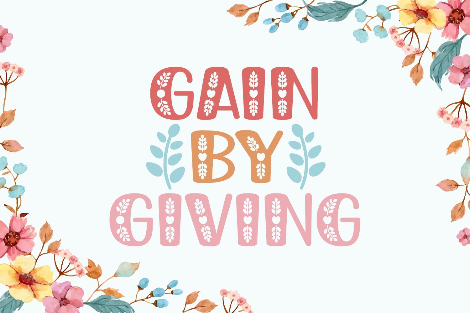 Gain by Giving Font