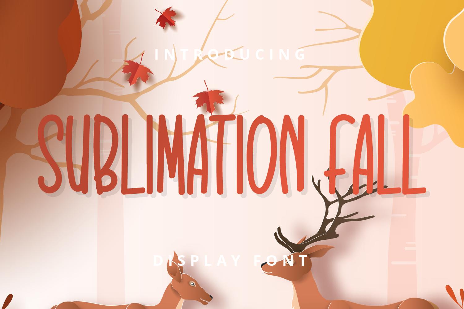 Sublimation Fall Font