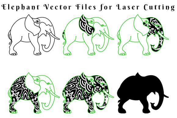 Multilayer Laser Cut Elephant SVG