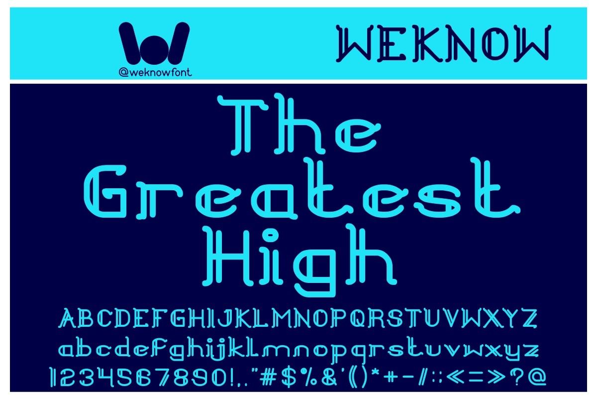The Greatest High Font