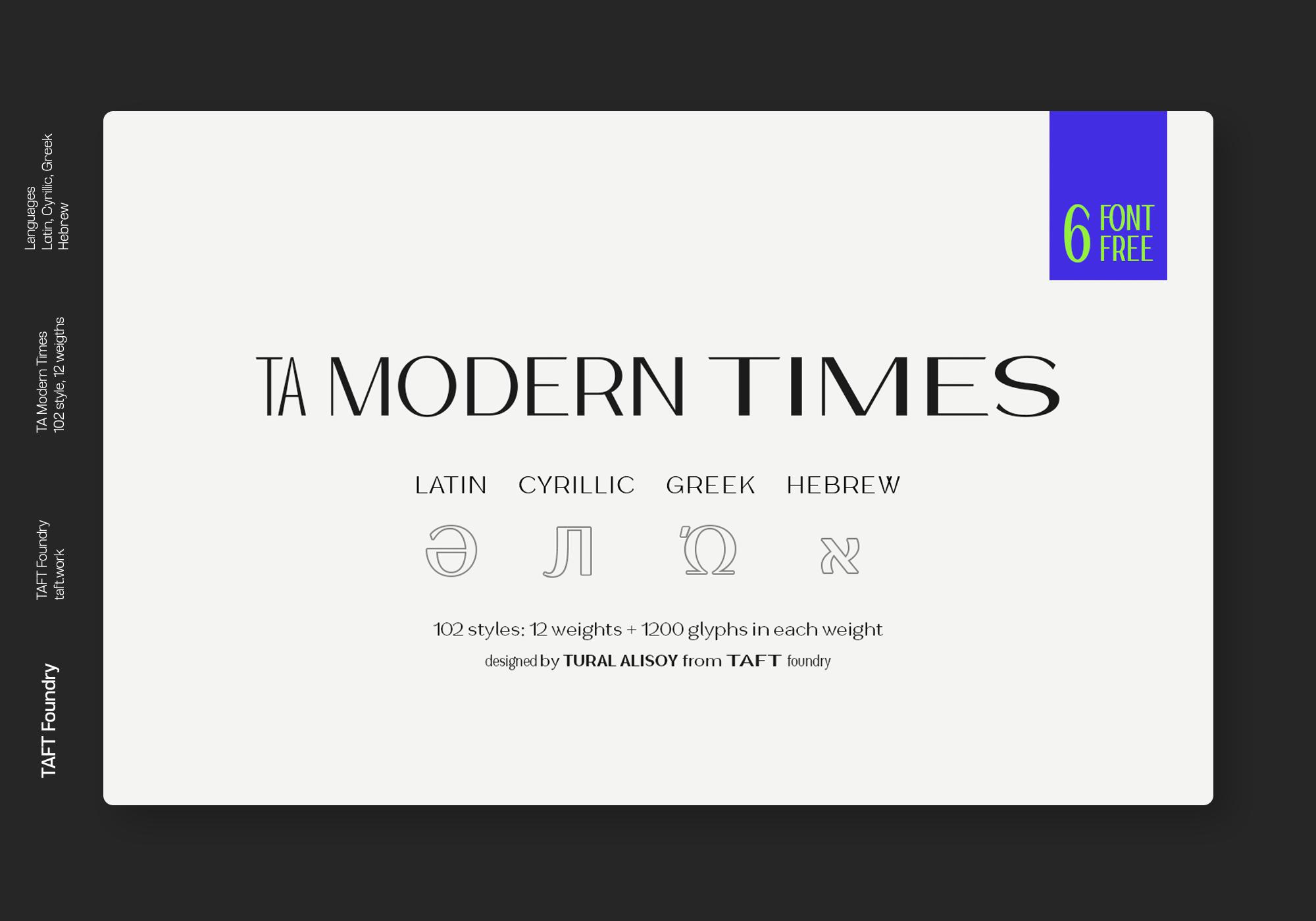 TA Modern Times Font