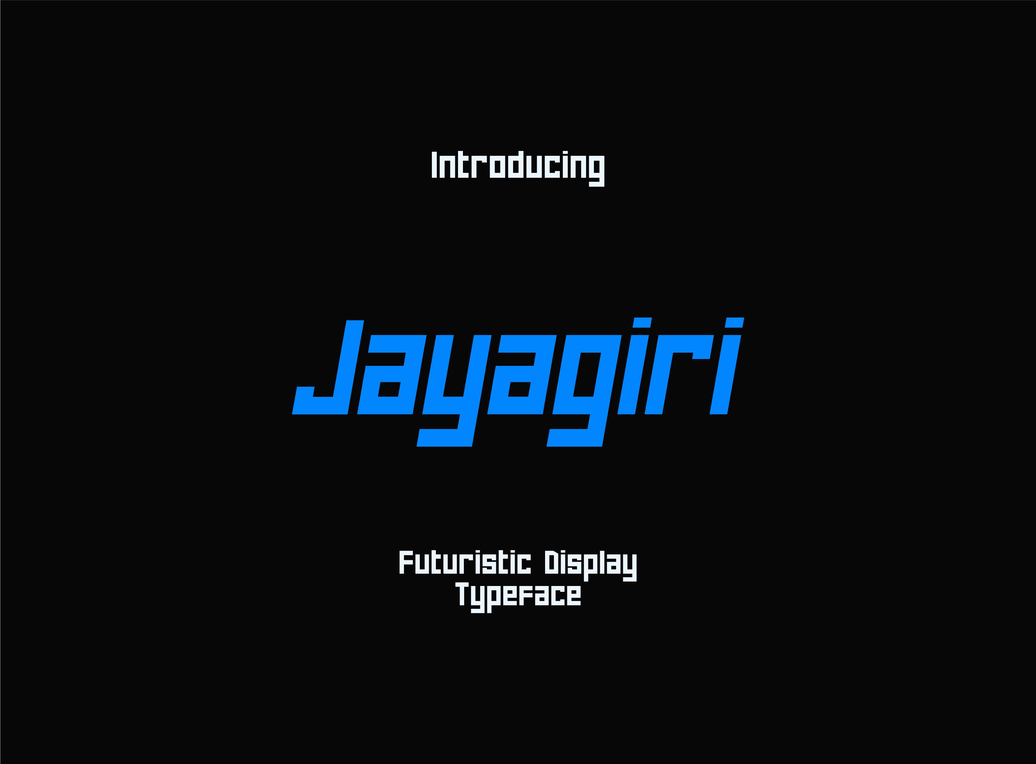 Jayagiri Font