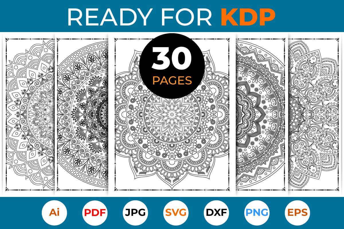 30 Mandala Coloring Page Bundle for KDP