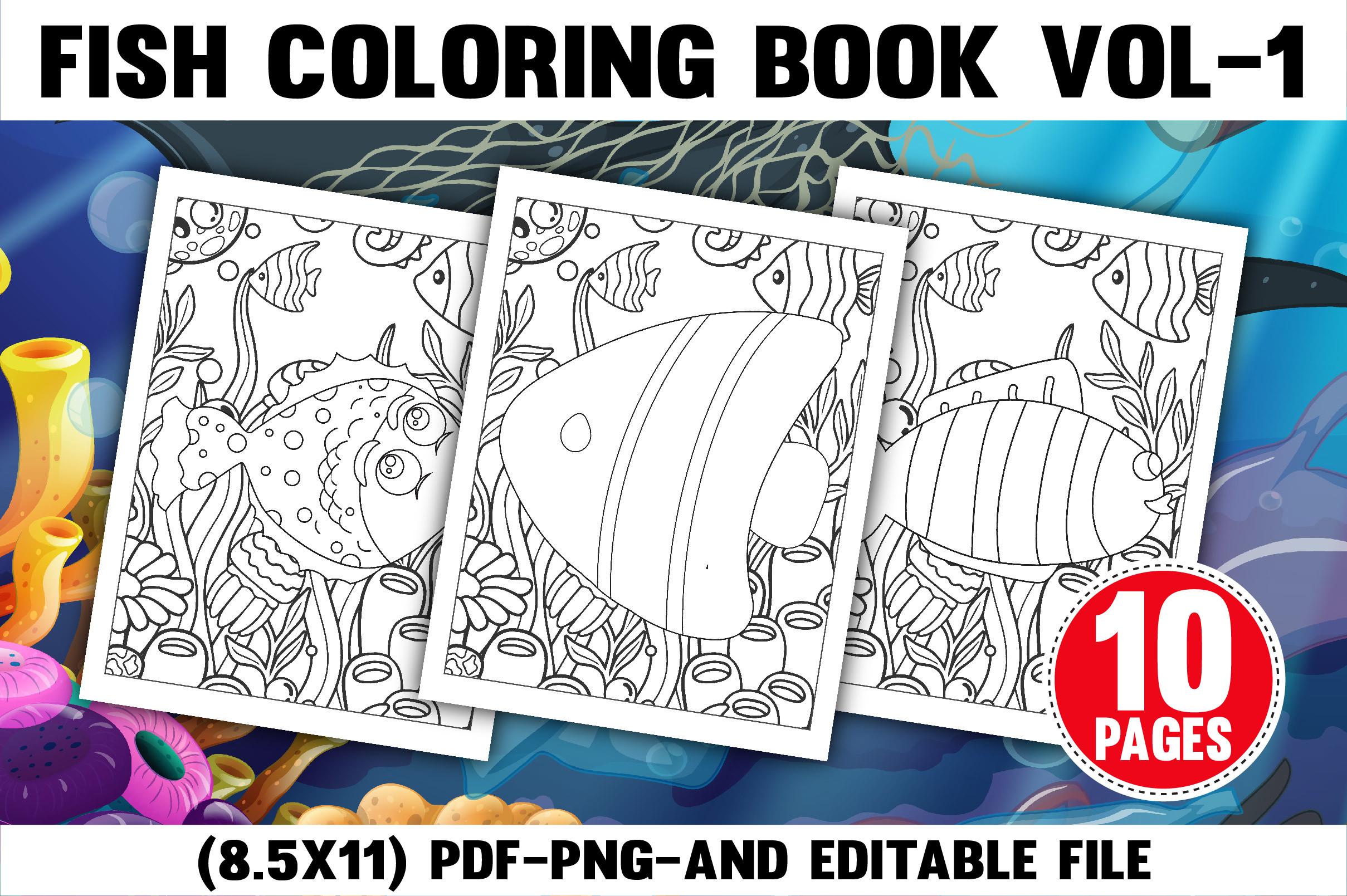 Fish Coloring Pages for Kids and Teens