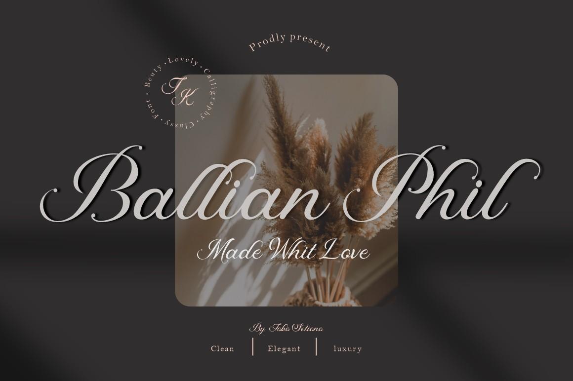 Ballian Phill Font