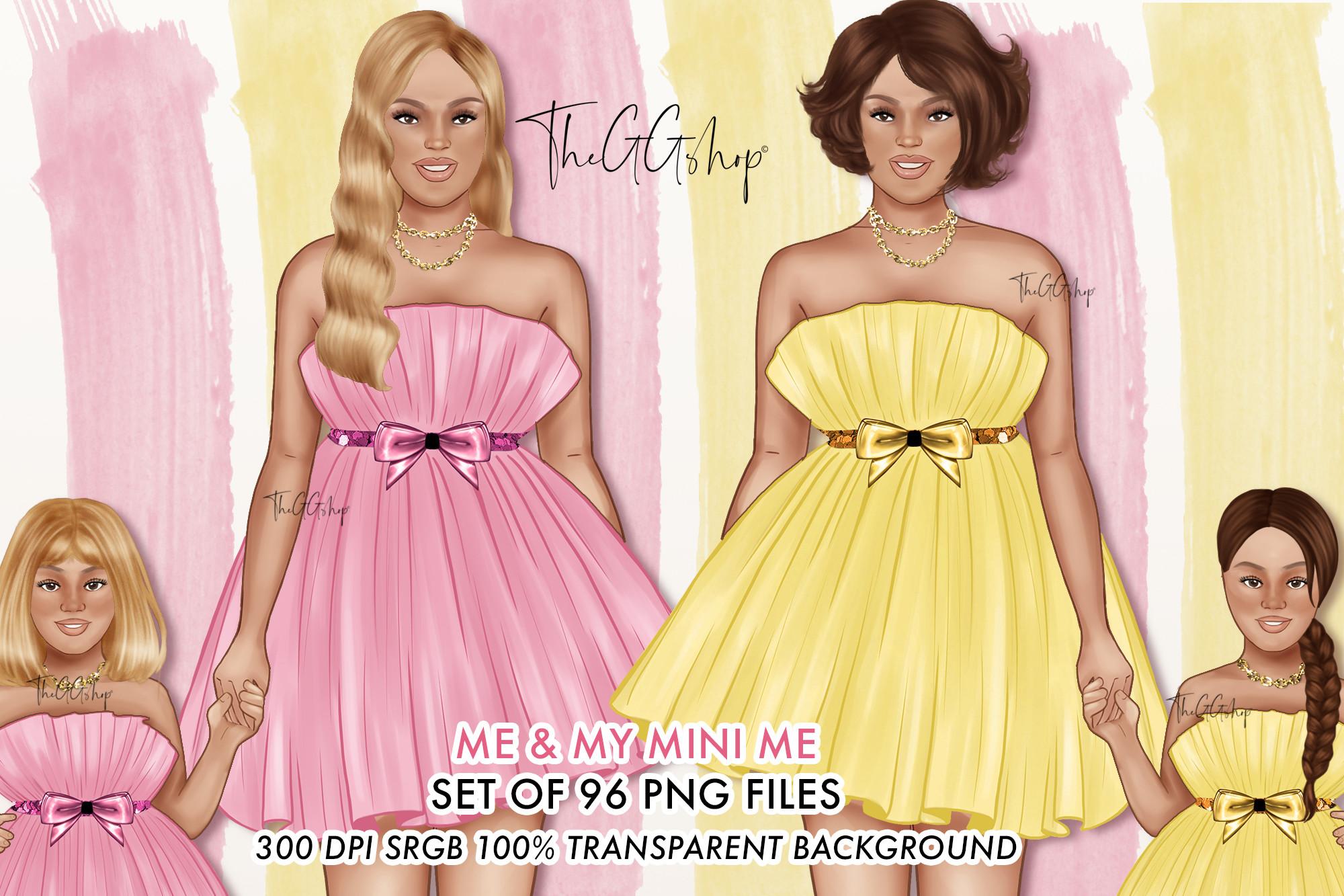 MOM & DAUGHTER CLIPART SET