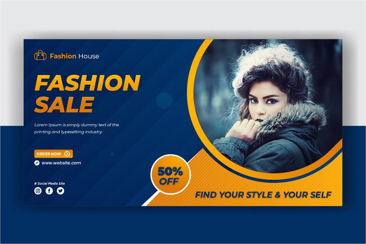 Fashion Sale Web Banner Design Template