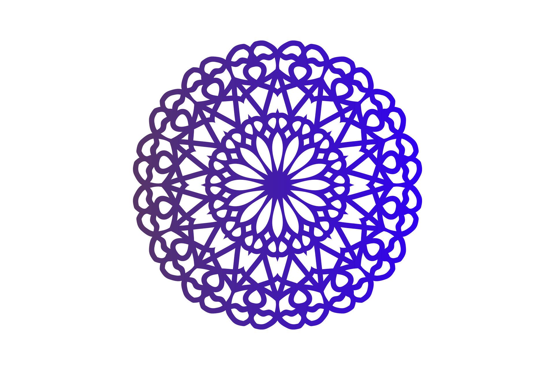 Mandala Gradient Illustration Style Line