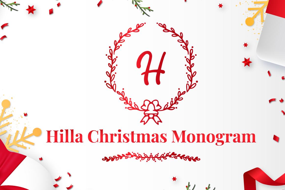 Hilla Christmas Monogram Font