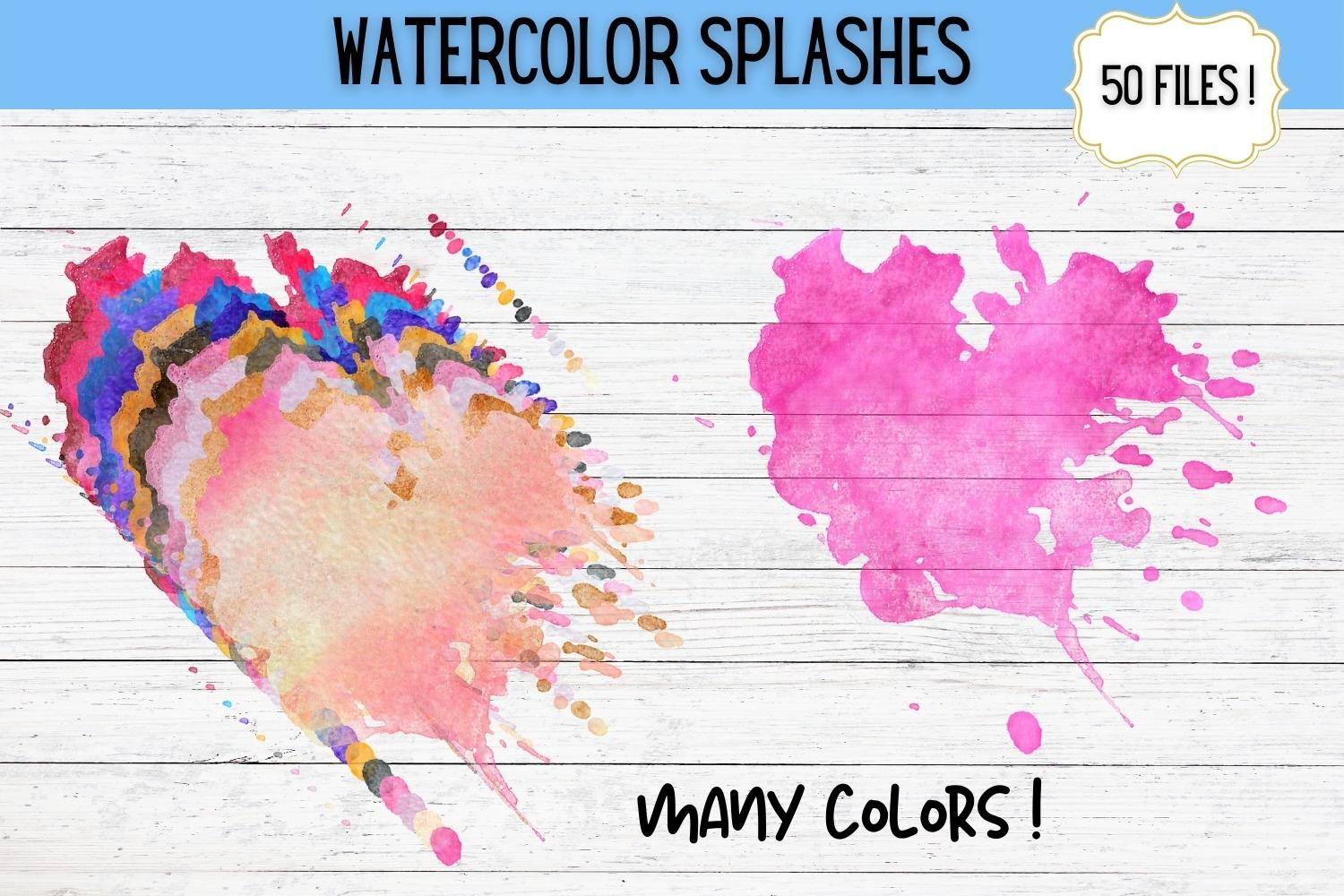 Bundle of Watercolor Splashes