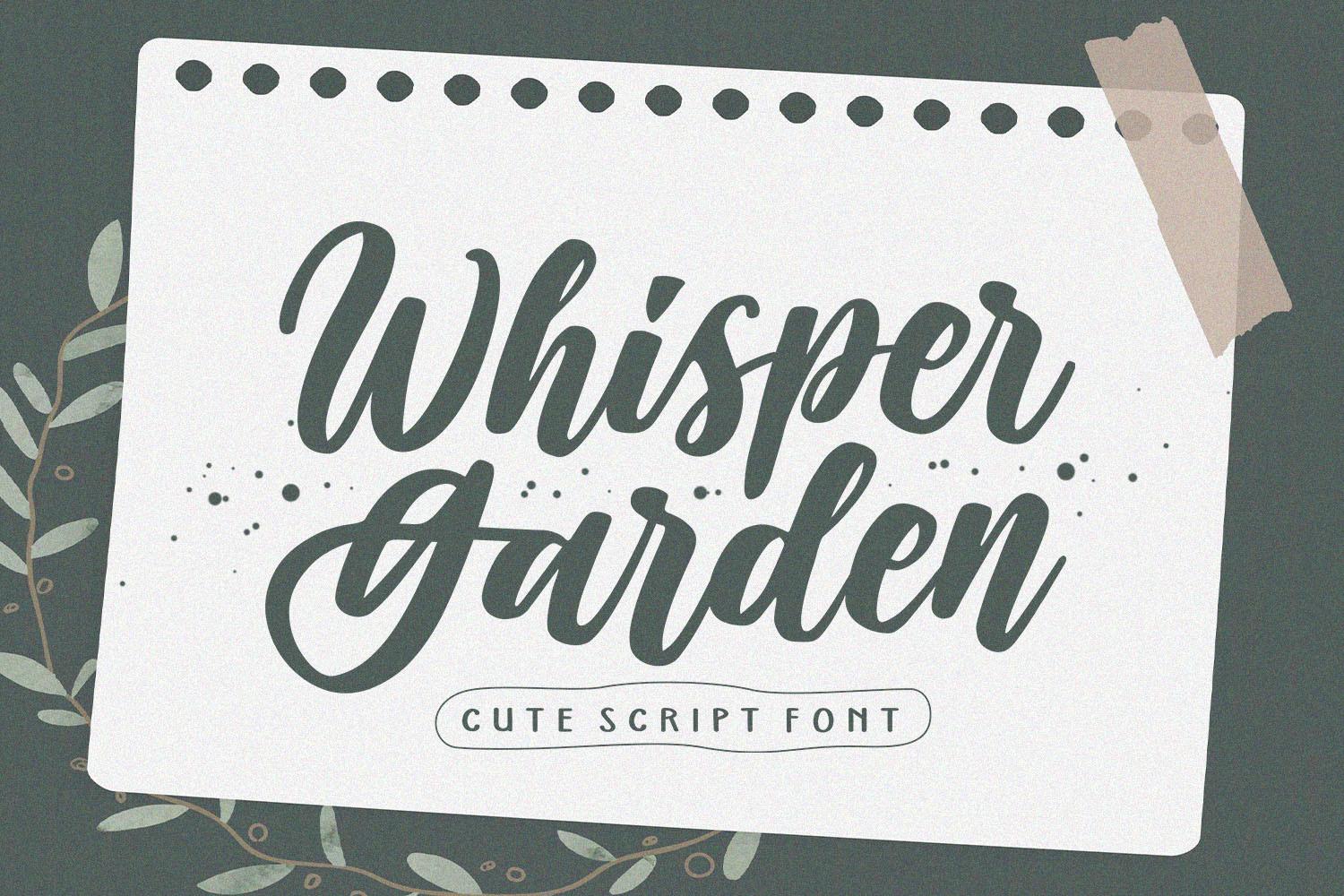 Whisper Garden Font