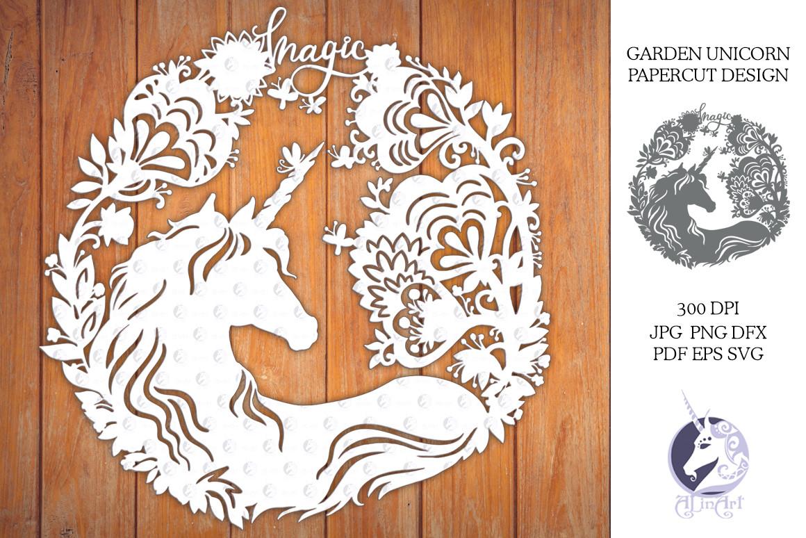 Garden Unicorn Papercut & Cricut Design