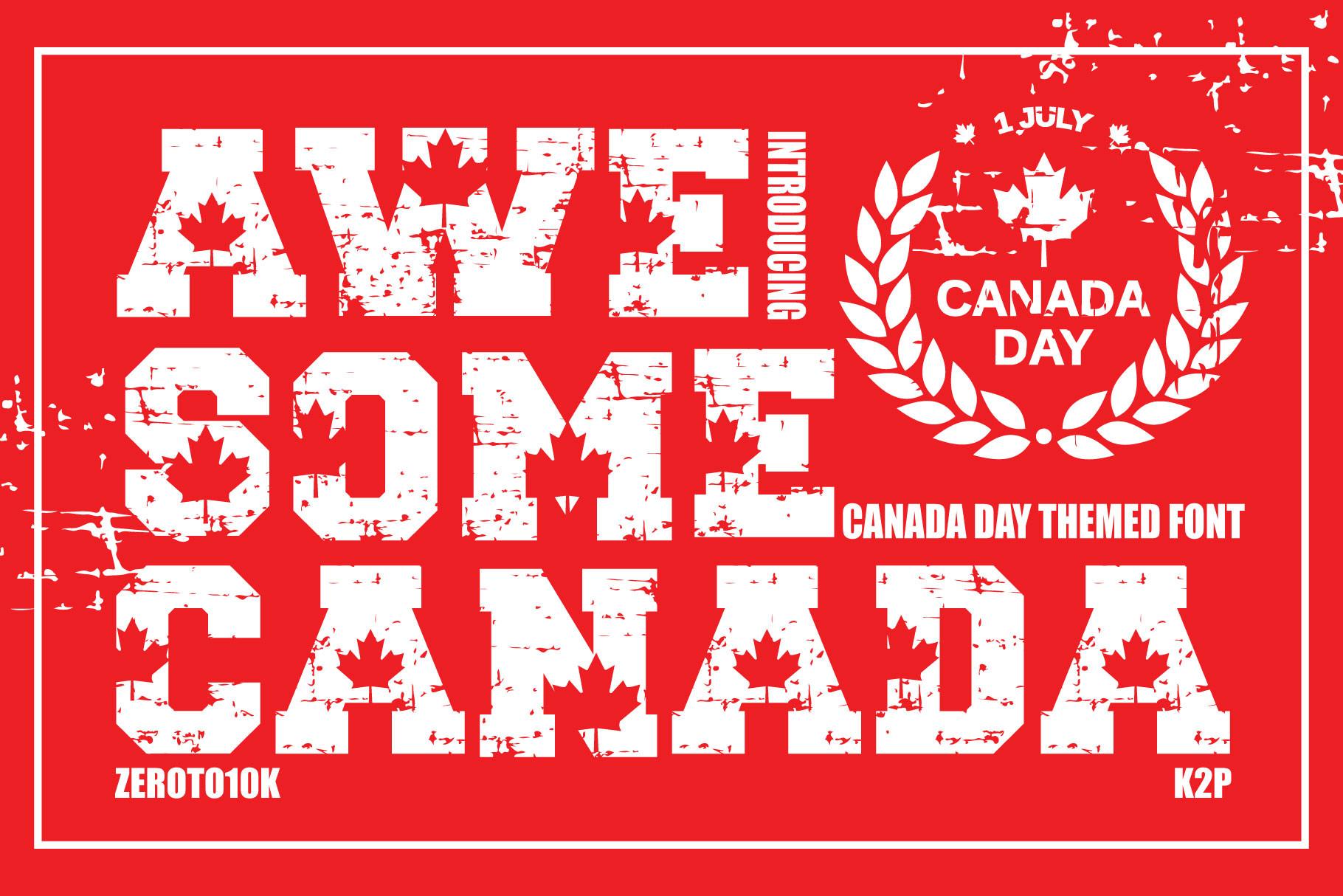 Awesome Canada Font