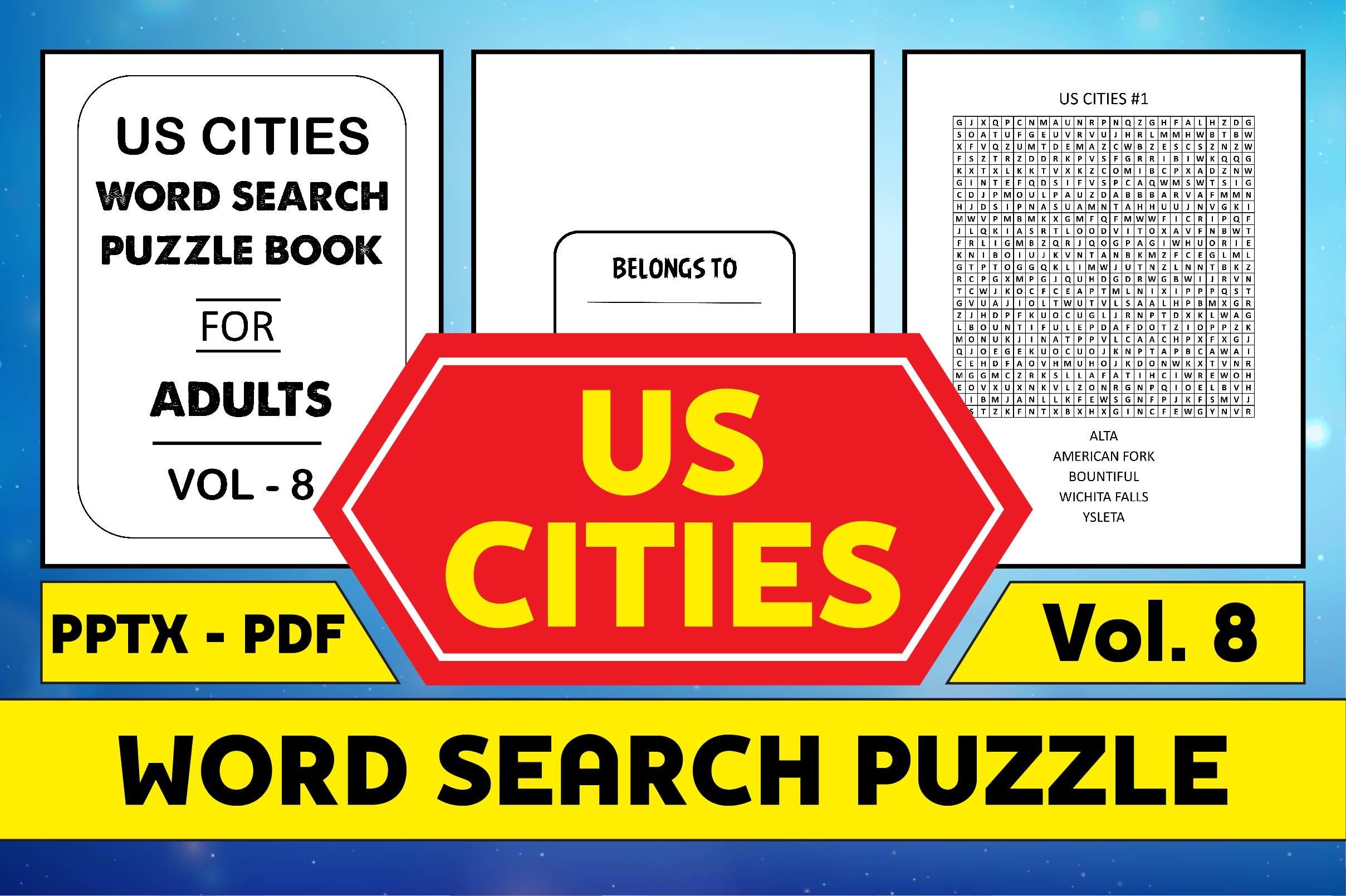 US Cities Word Search Puzzle Interior 8