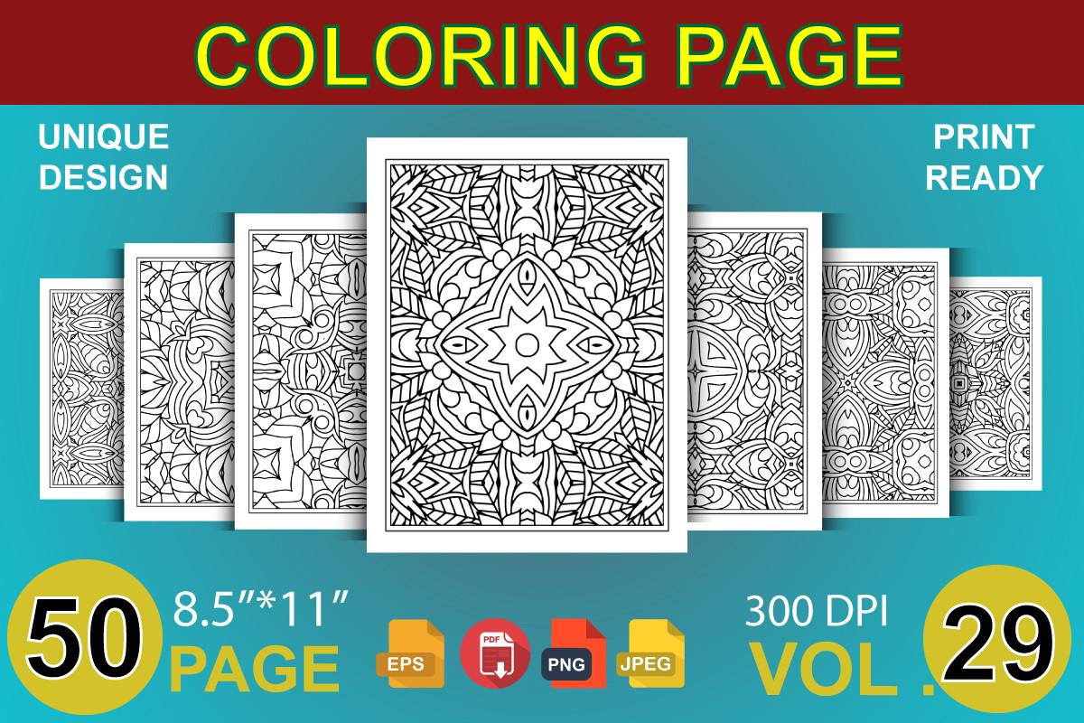 Floral Coloring Page KDP Interior Vol-29