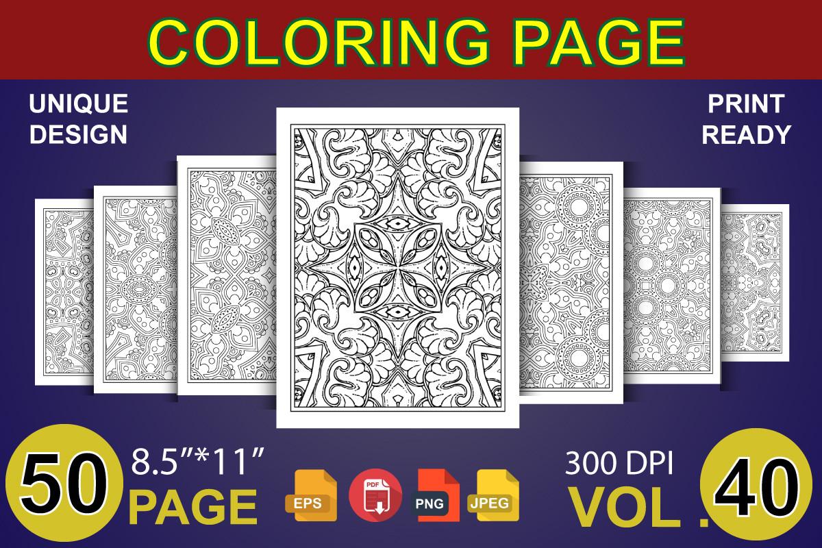 Floral Coloring Page KDP Interior Vol-40