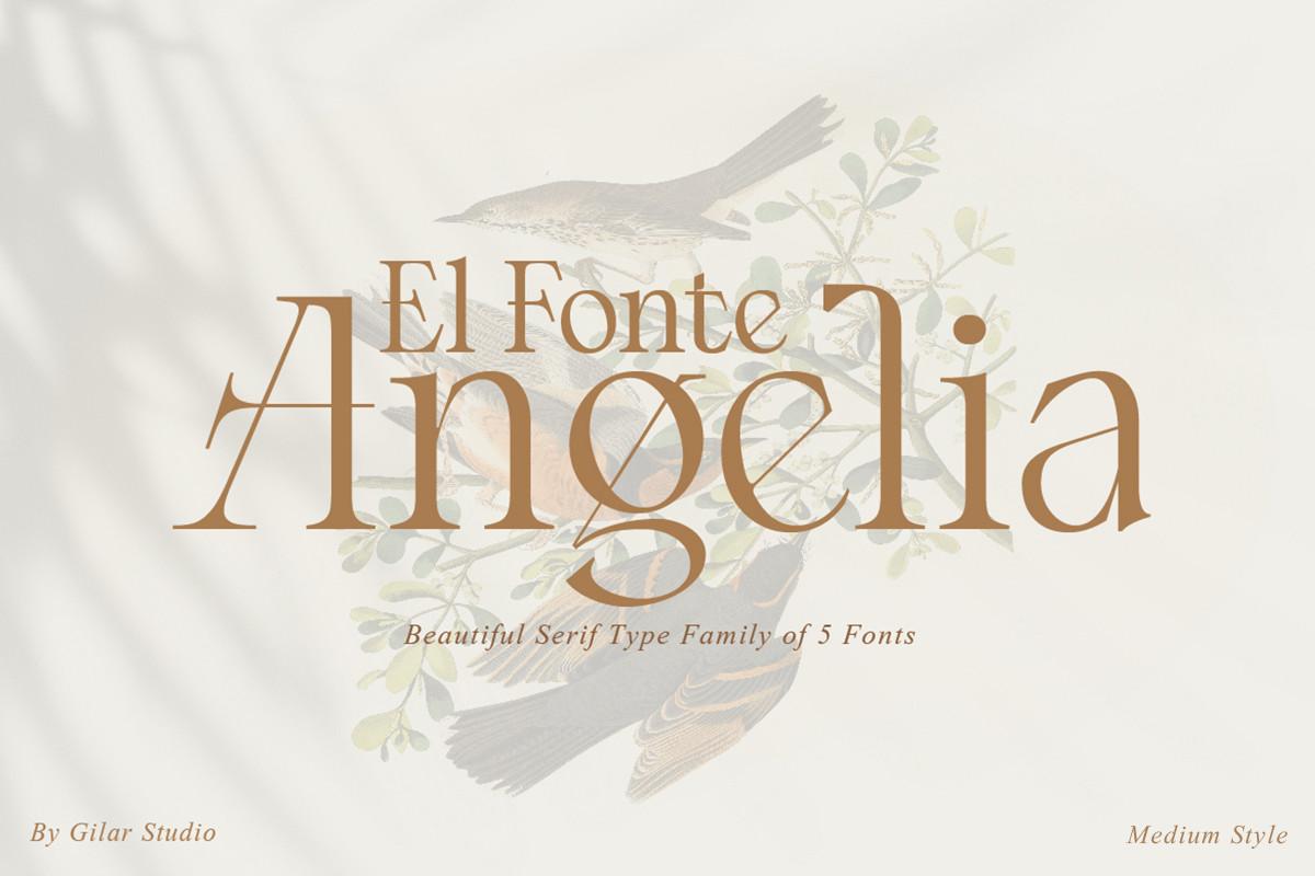 Angelia Medium Font