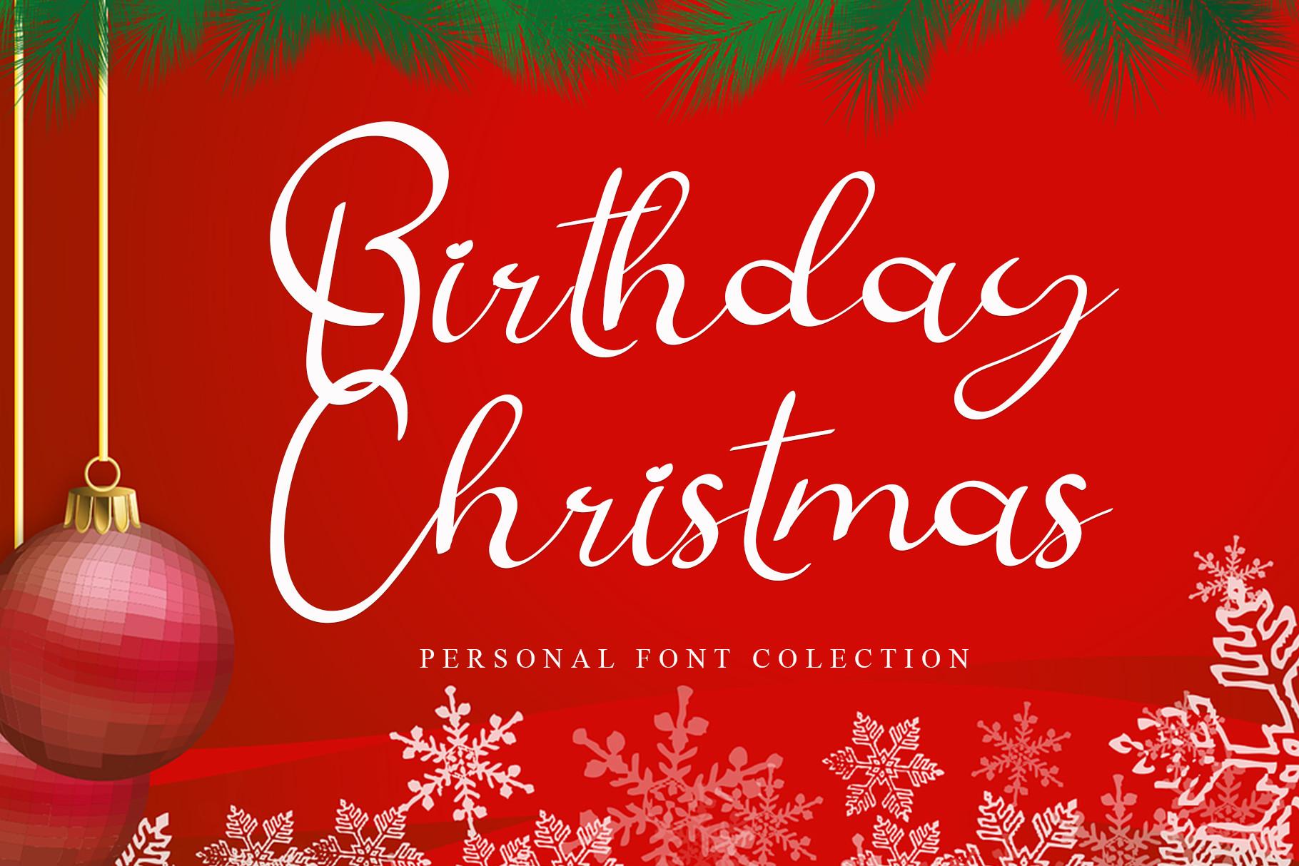 Birthday Christmas Font