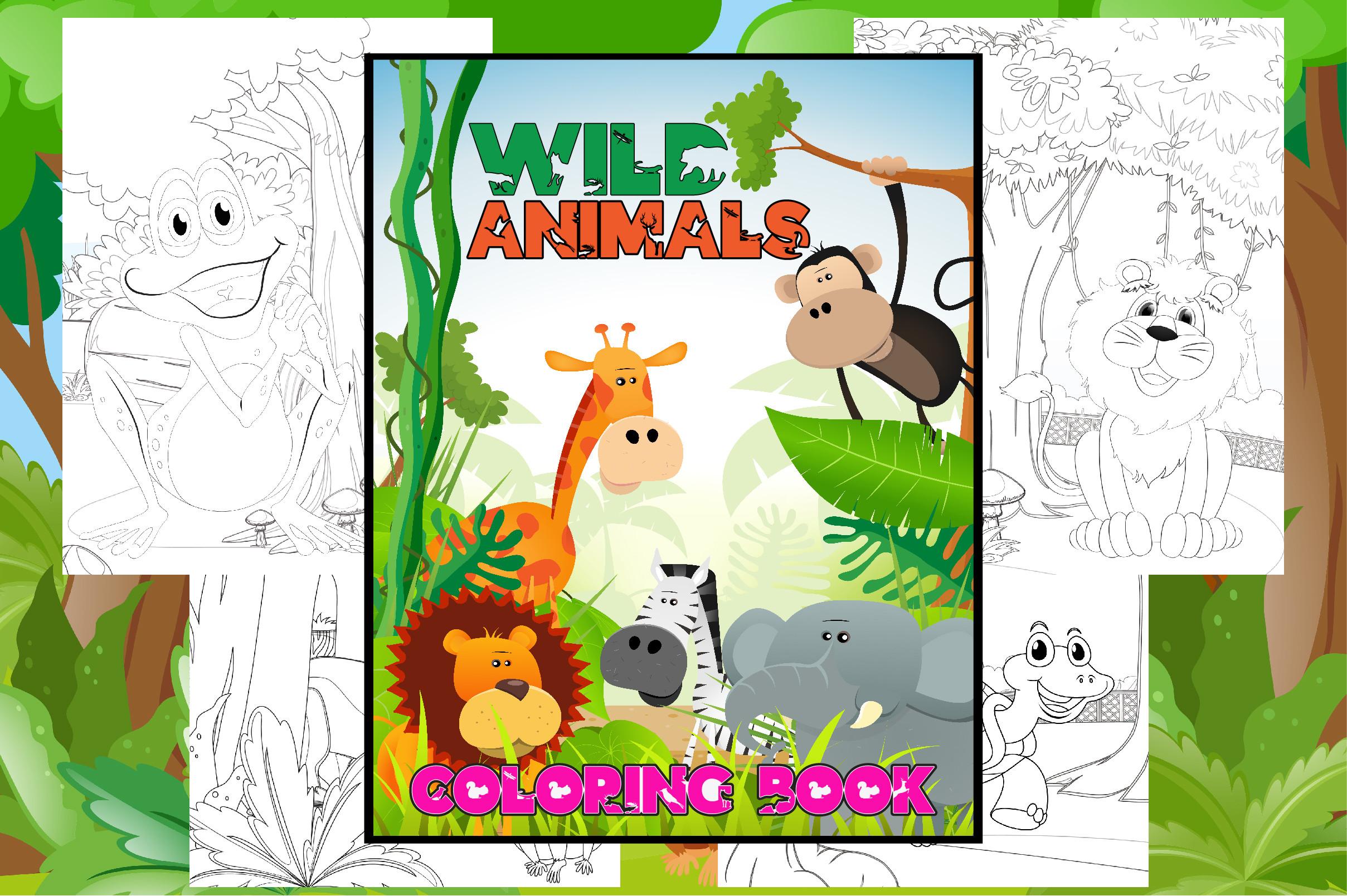 Free Animals Coloring Book with Keywords