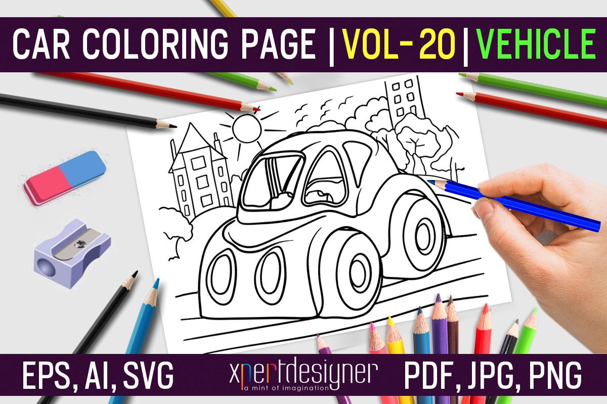 Car Coloring Page | Vol - 20 | Vehicle