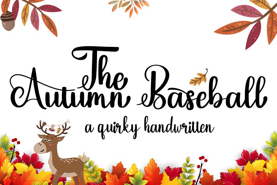 The Autumn Baseball Font