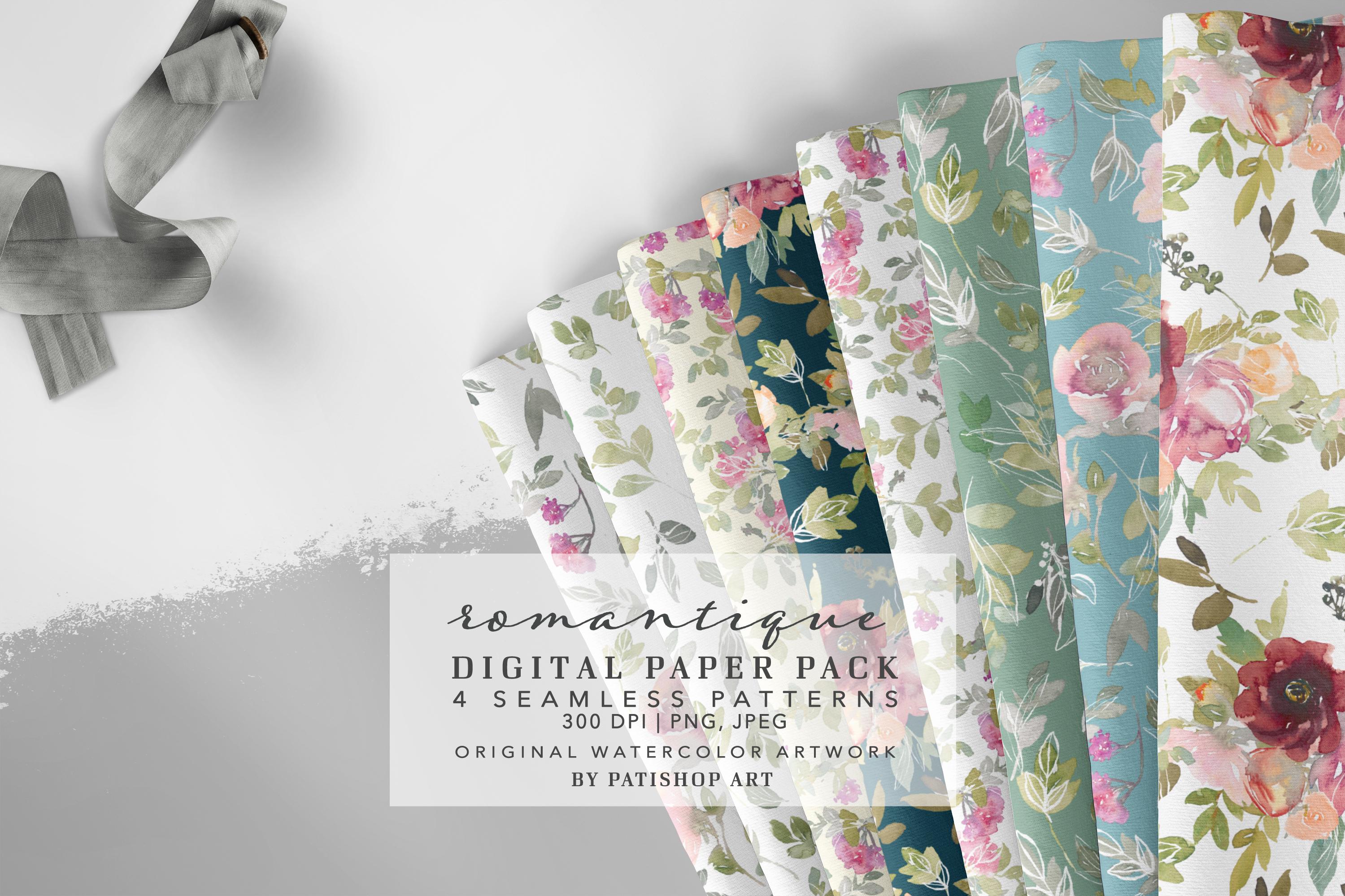 Watercolor Seamless Patterns Collection
