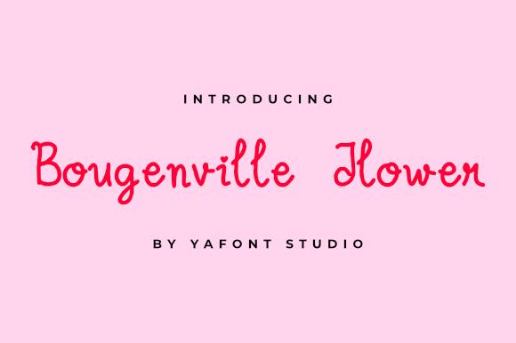Bougenville Flowers Font