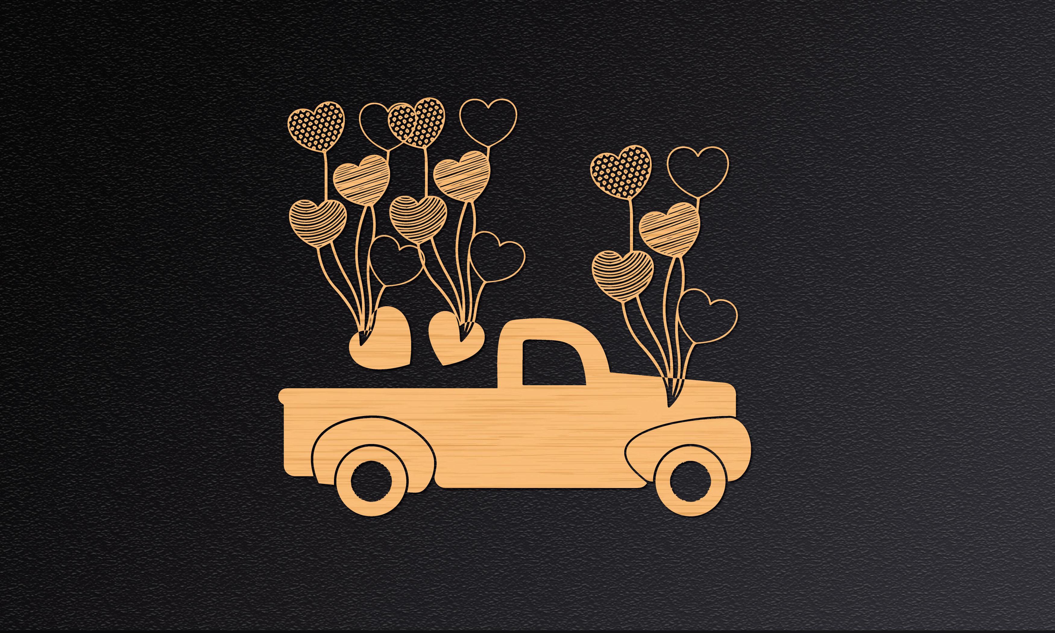 Valentine Love Car Papercut Bundle