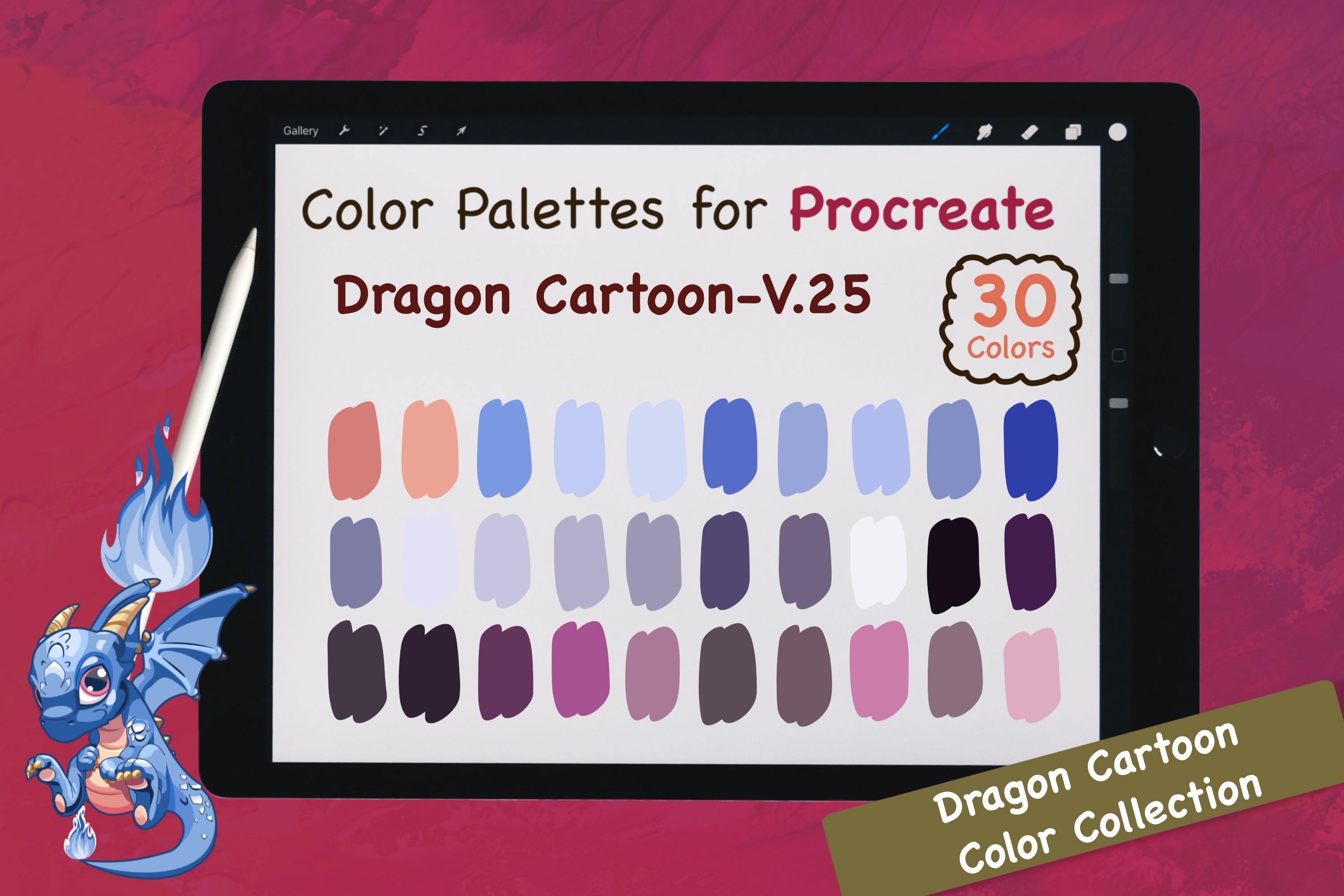 Procreate Color Palette-DragonCartoonV25