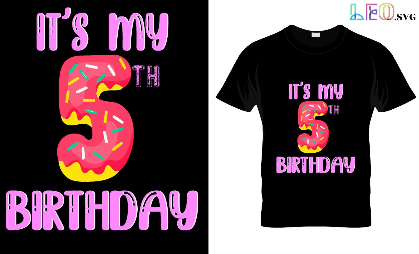 5th Birthday Svg, Donut Birthday Svg