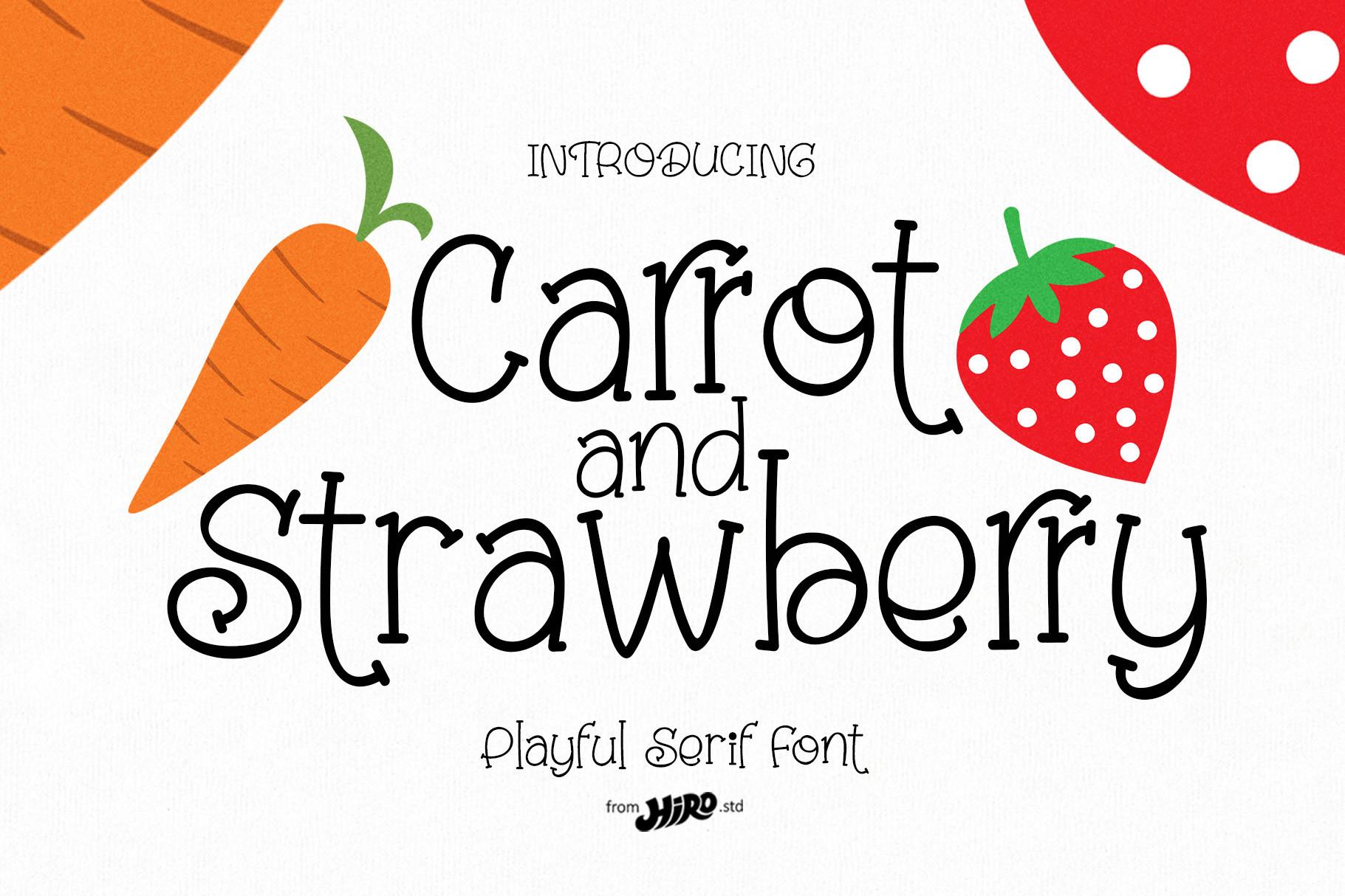 Carrot and Strawberry Font