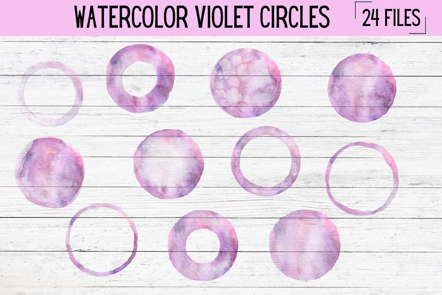 Violet Watercolor Circles