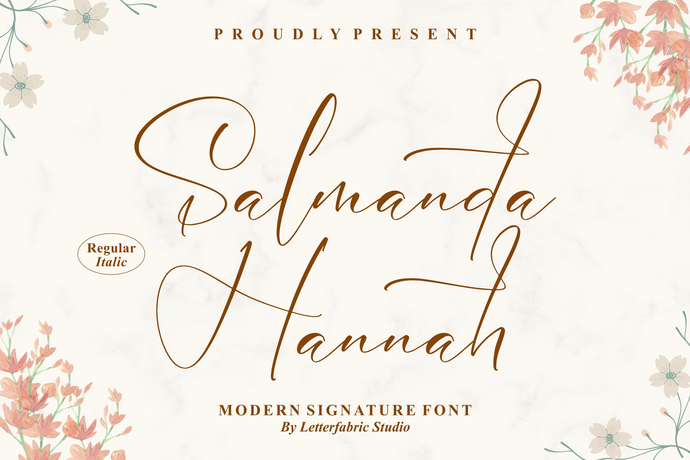 Salmanda Hannah Font Free & Premium Download