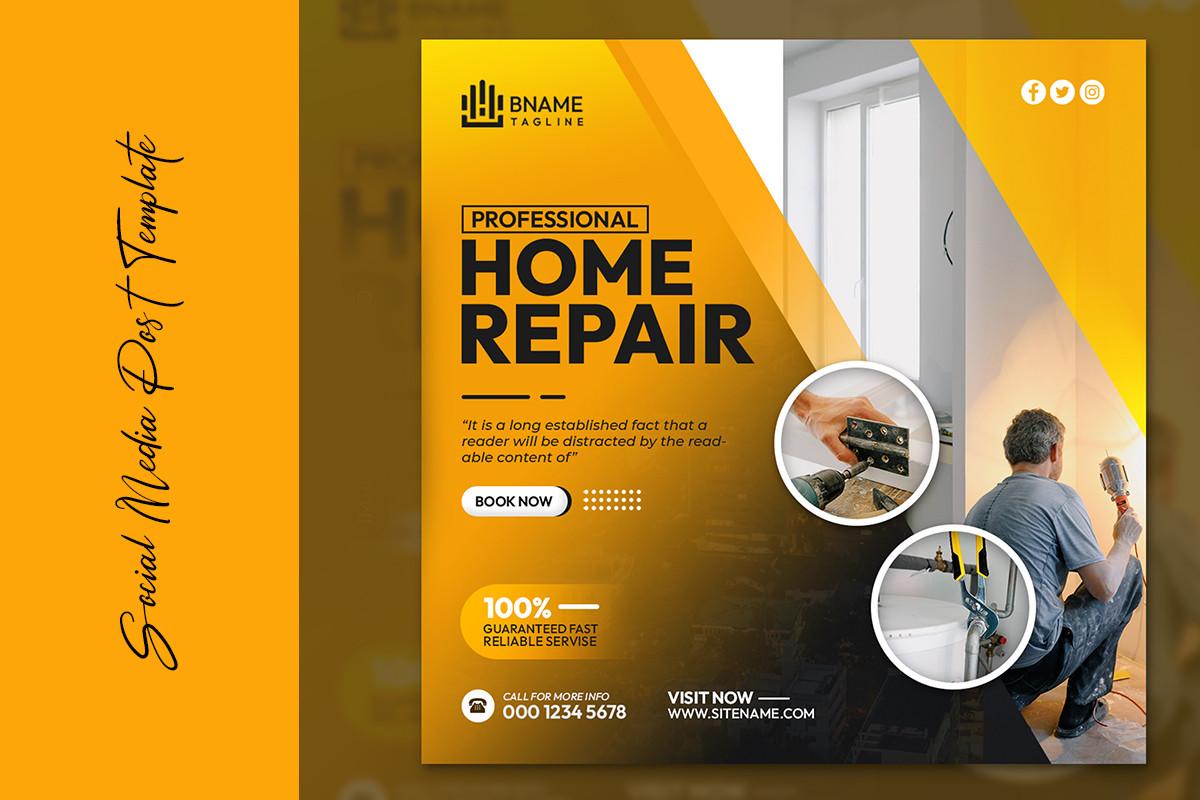 Home Repair Service Social Media Post