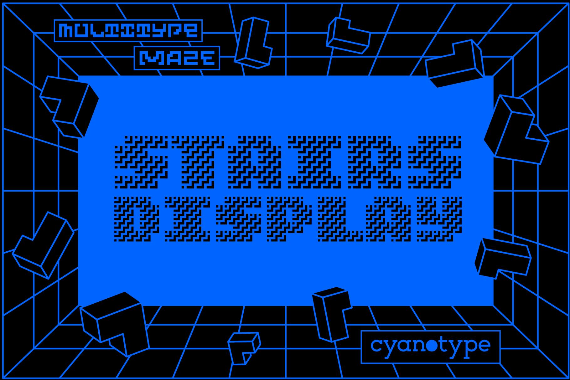 MultiType Maze Stairs Display Font