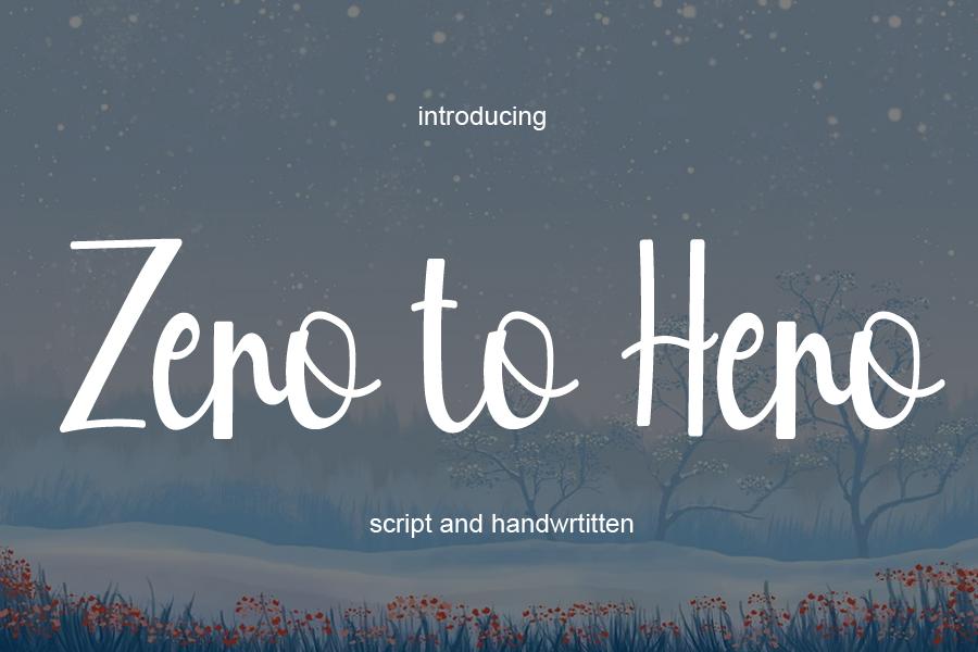 Zero to Hero Font