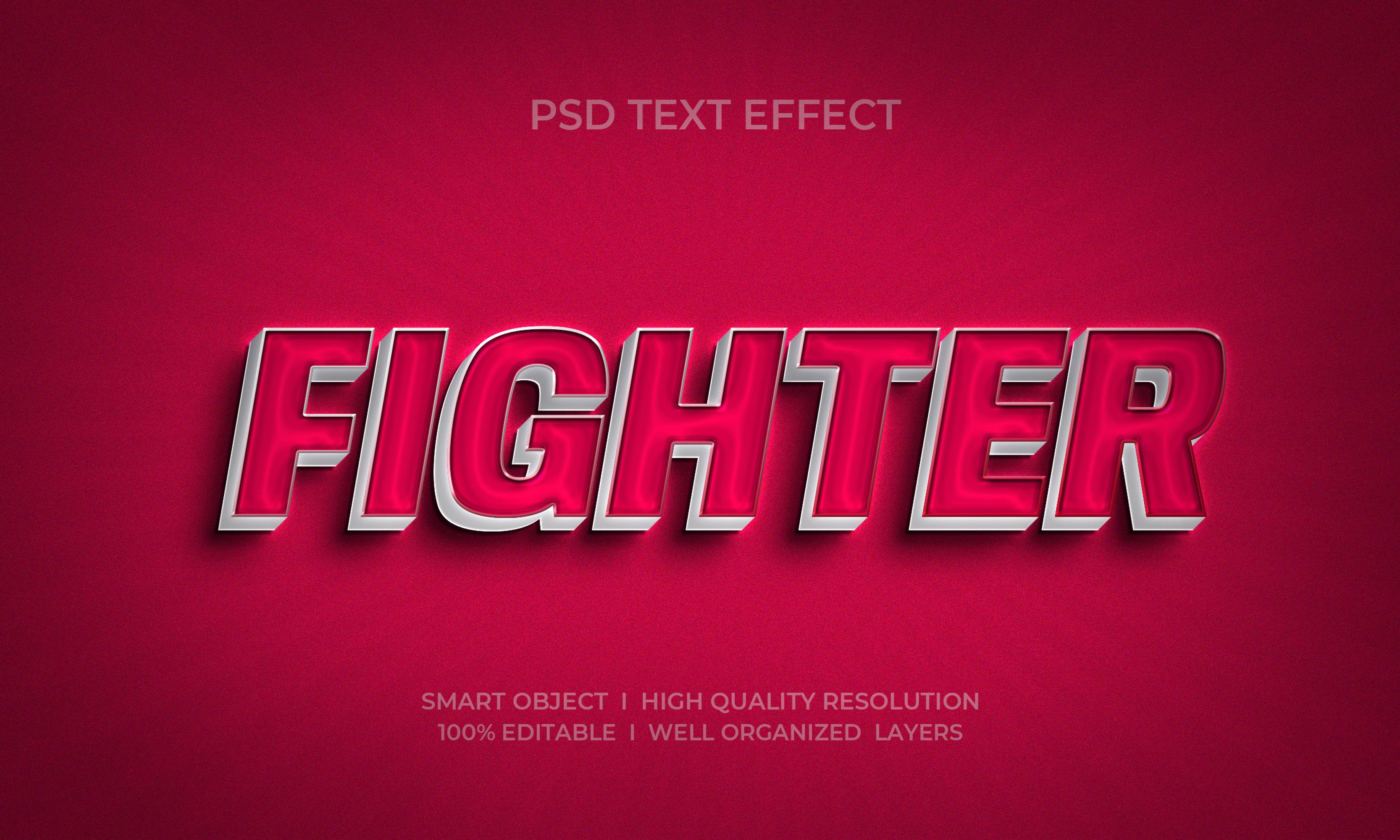 Fighter 3d Text Effect Template