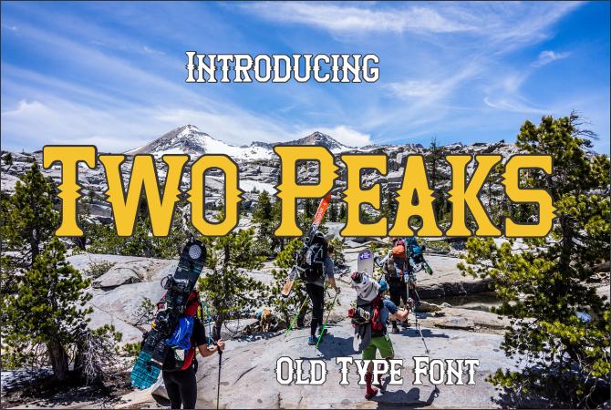 Two Peaks Font Free & Premium Download