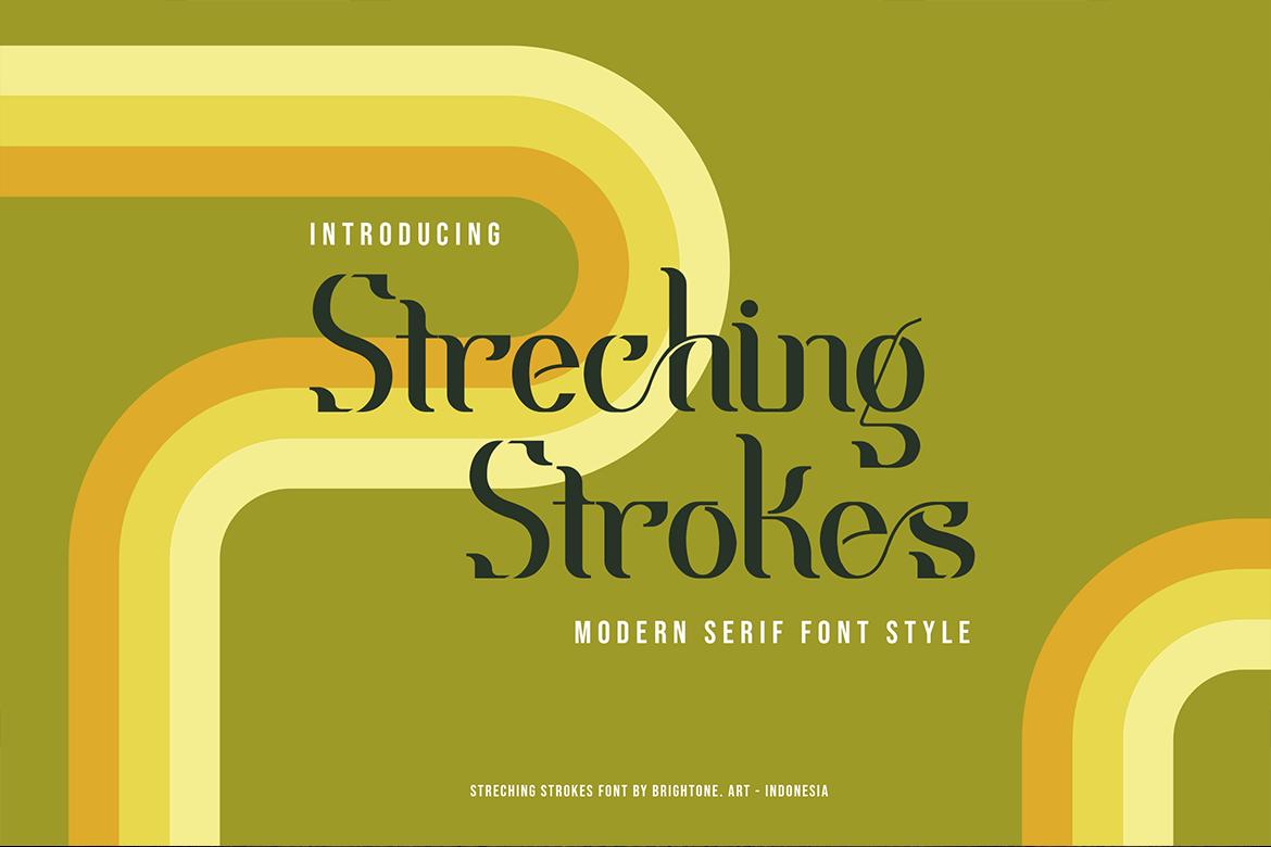 Streching Strokes Font