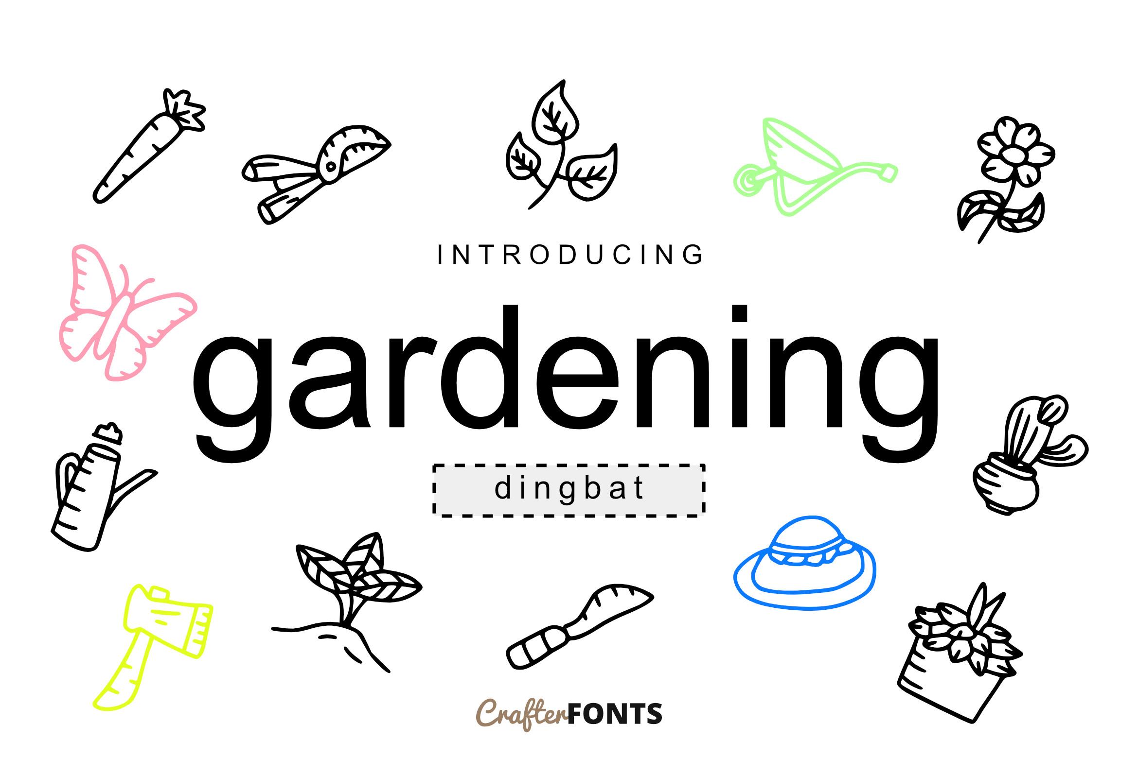 Gardening Doodle Font