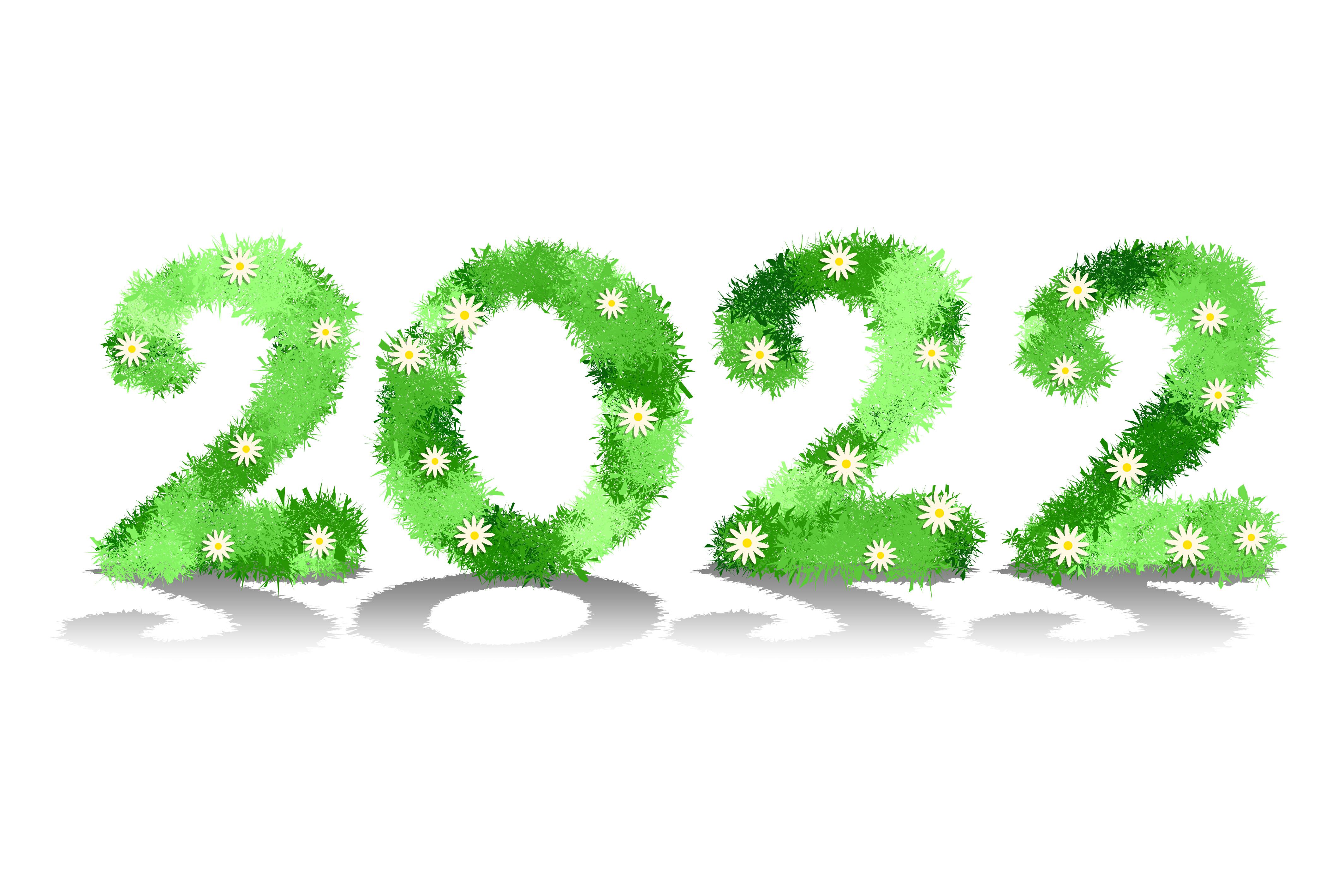 New Year 2022, Numbers Written in Font M