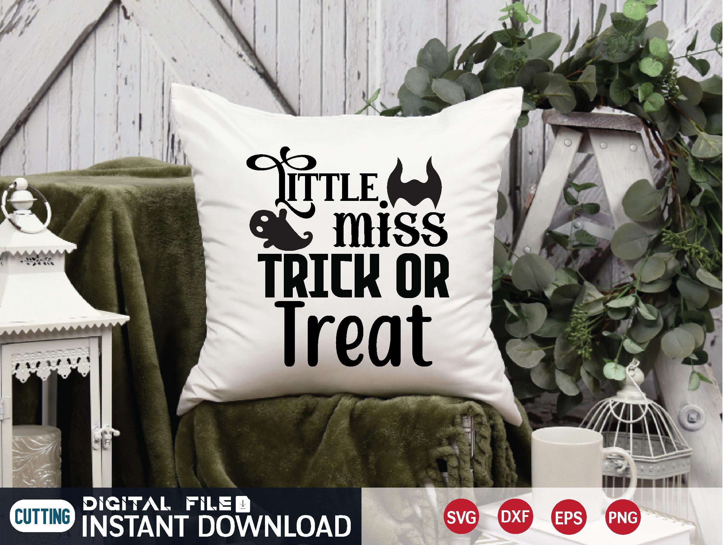 Little Miss Trick or Treat  Svg