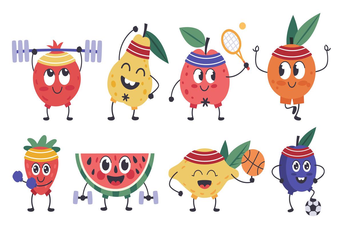 Fruit Fitness Characters