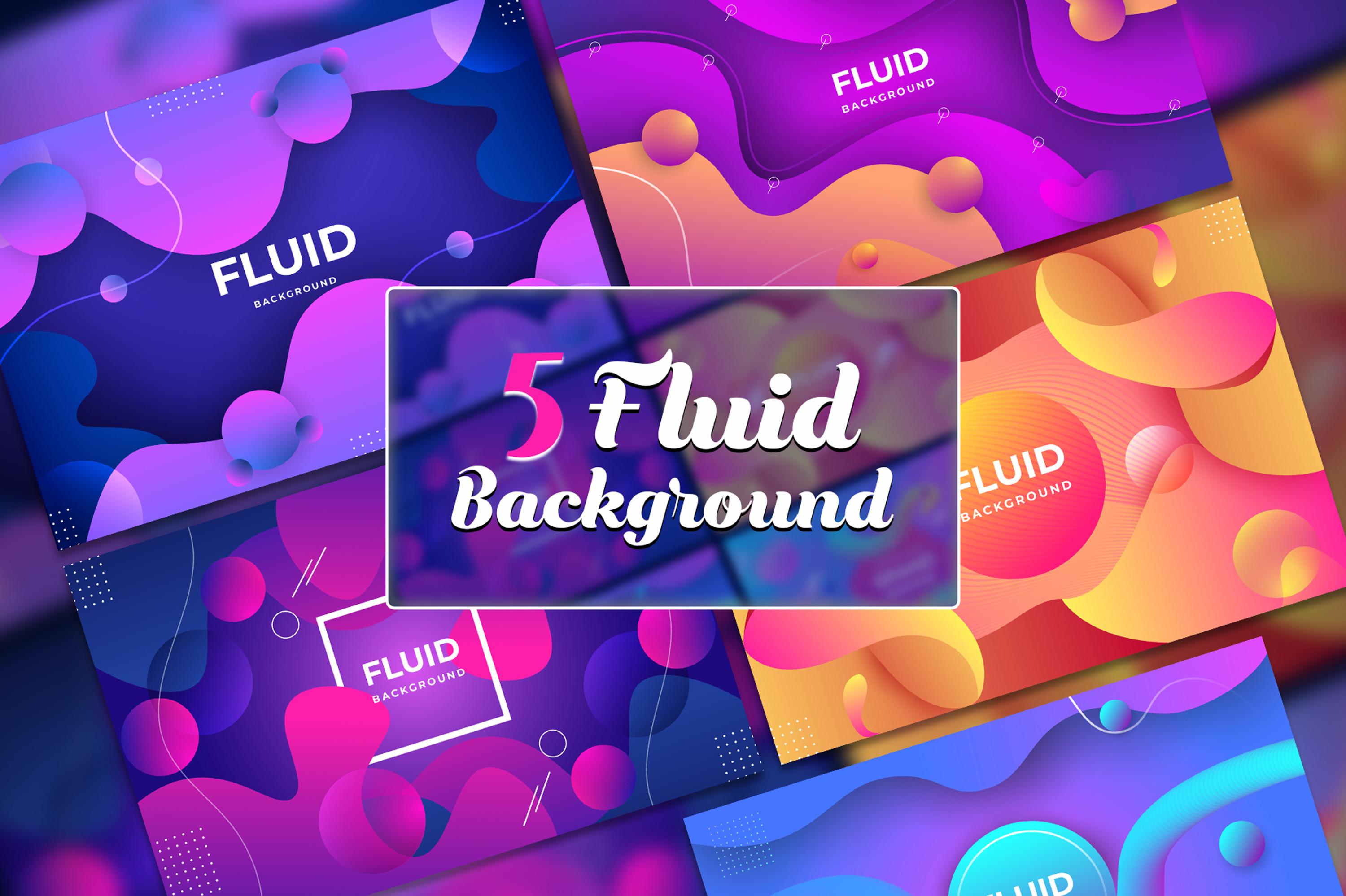 Bundle Fluid Colorful Background Abstrac